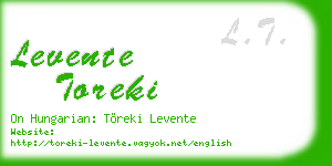levente toreki business card